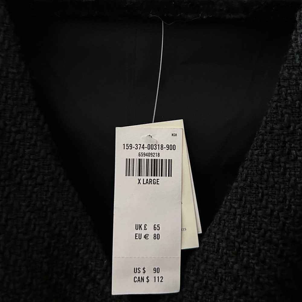 Abercrombie & Fitch Black Mara Button-Front Vest Mini Dress Gold Buttons XL NWT - Picture 6 of 10